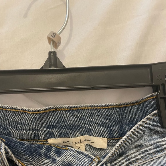 Et Clet High Rise Asymmetrical Denim Shorts - Picture 3 of 4